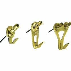 Wandhaken, mit 1 Haken, vermessingt