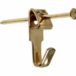 Wandhaken, mit 1 Haken, vermessingt