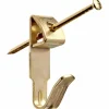 Wandhaken, mit 1 Haken, vermessingt