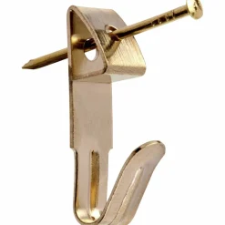 Wandhaken, mit 1 Haken, vermessingt