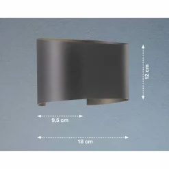 Wandleuchte »Wall«, Metall, 3 W