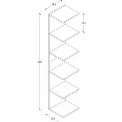 Wandregal »Lazas«, BxHxL: 35 x 180 x 30 cm, Holzwerkstoff
