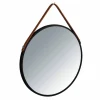 Wandspiegel, Ø: 40 cm, schwarz, rund
