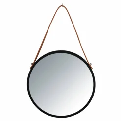 Wandspiegel, Ø: 30 cm, schwarz, rund