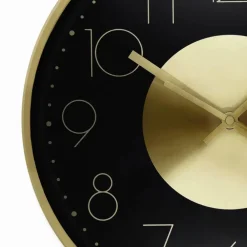 Wanduhr, HxT: 30 x 4 cm, goldfarben, ohne ink. Batterie