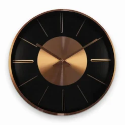 Wanduhr, HxT: 30 x 4 cm, kupferfarben, ohne ink. Batterie