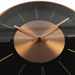 Wanduhr, HxT: 30 x 4 cm, kupferfarben, ohne ink. Batterie
