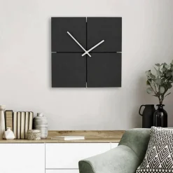 Wanduhr, HxT: 30 x 5 cm, schwarz, ohne ink. Batterie