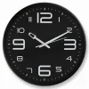 Wanduhr, HxT: 38,5 x 5 cm, schwarz, ohne ink. Batterie