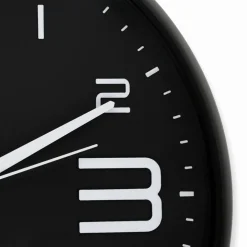 Wanduhr, HxT: 38,5 x 5 cm, schwarz, ohne ink. Batterie