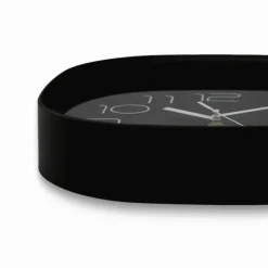 Wanduhr, HxT: 28,5 x 5,2 cm, schwarz, ohne ink. Batterie