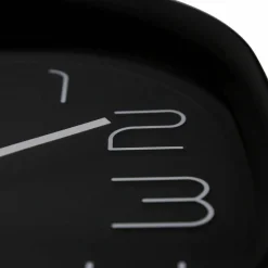 Wanduhr, HxT: 28,5 x 5,2 cm, schwarz, ohne ink. Batterie