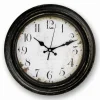 Wanduhr, HxT: 30,2 x 4,8 cm, schwarz/weiß, ohne ink. Batterie