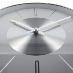 Wanduhr, HxT: 30 x 4 cm, silber, ohne ink. Batterie