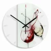 Wanduhr, HxT: 30 x 4 cm, transparent/weiß, ohne ink. Batterie