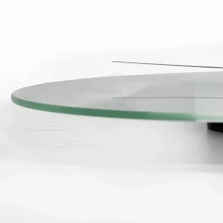 Wanduhr, HxT: 30 x 4 cm, transparent/weiß, ohne ink. Batterie