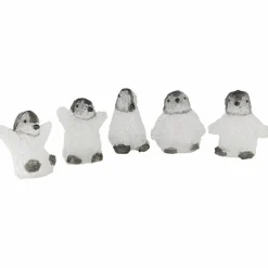 Weihnachtsfigur, Pinguin, Höhe: 12,5 cm, netz, weiß