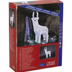 Weihnachtsfigur, Rentier, Höhe: 38 cm, netz, weiß
