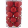 Weihnachtskugel, Ø: 7 cm, dunkelrot, 25 Stück