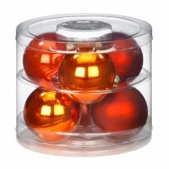 Weihnachtskugel, Ø: 7 cm, Glas, 6 Stück