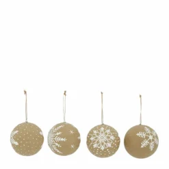 Weihnachtskugel, Ø: 10 cm, rund, 4 Stk.