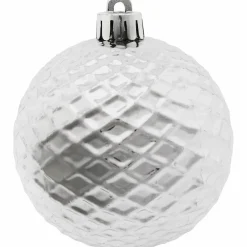 Weihnachtskugel, Ø: 7 cm, silberfarben, 25 Stück