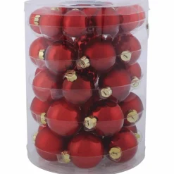 Weihnachtskugel, rot, 44 Stück