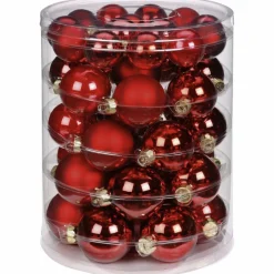 Weihnachtskugel, rot, 44 Stück