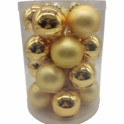 Weihnachtskugel »True Gold«, Ø: 3 cm, Uni, goldfarben, 28 Stück