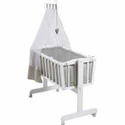 Wiegenset, Textil/Polyester, weiß
