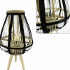 Windlicht, Bambus/Metall/Glas