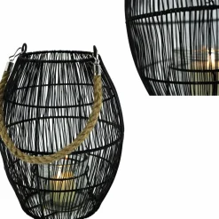 Windlicht, Metall/Glas