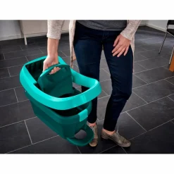 Wischtuchpresse-Set »Profi«, türkis, inkl. Wischtuchpresse, Bodenwischer mit 2-Faser-Wischbezug