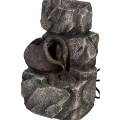Zimmerbrunnen, mit Amphore, BxHxL: 17,2 x 27 x 16,2 cm, grau