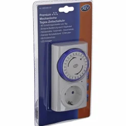 Schaltuhr, Premium, mit erhöhtem Berührungsschutz u. LED-Anzeige, 230 V, Weiß/Blau